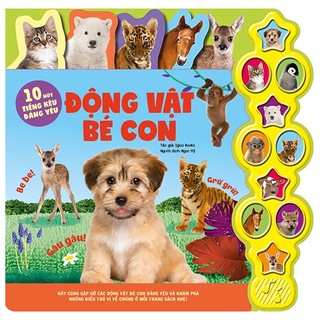 Sách - động vật bé con: 10 nút tiếng kêu đáng yêu