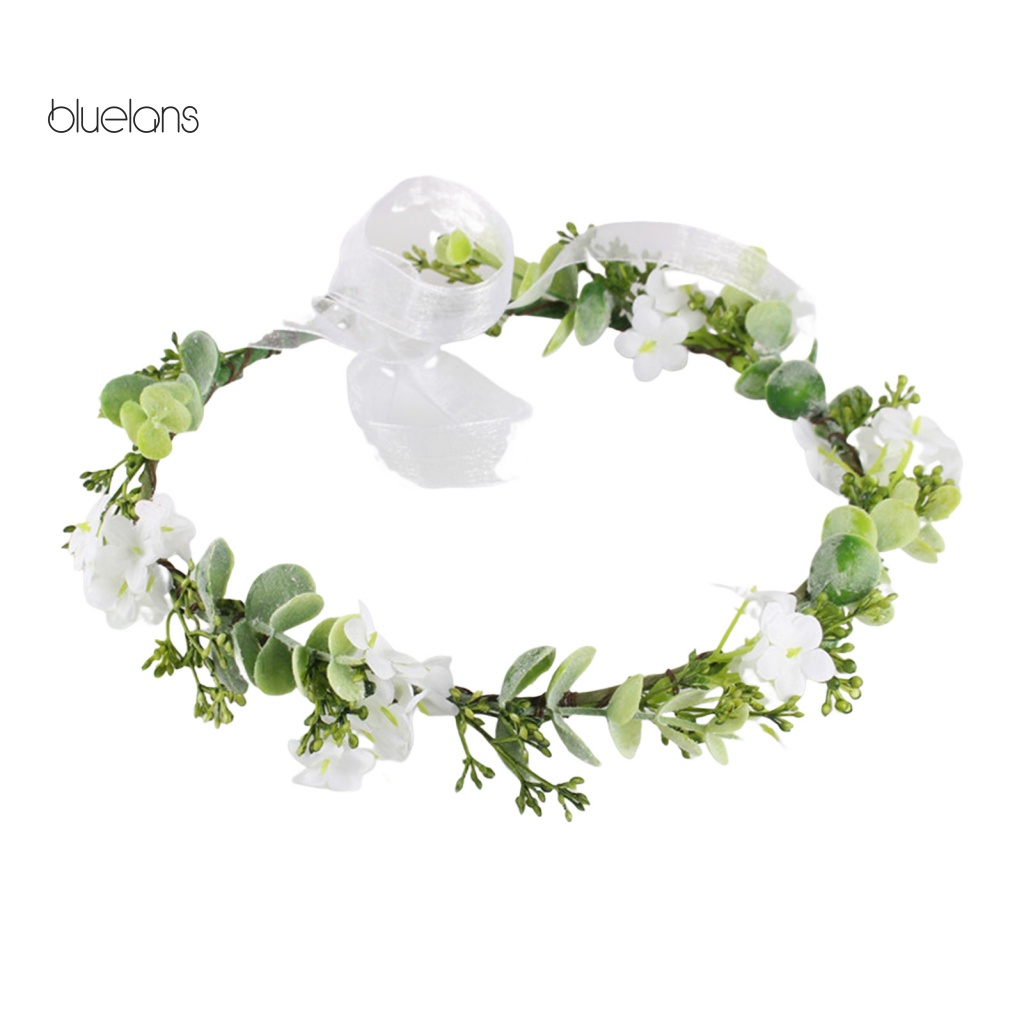 Vương Miện Cài Tóc Phối Lưới Đính Hoa Lá Phong Cách Bohemian Cho Cô Dâu