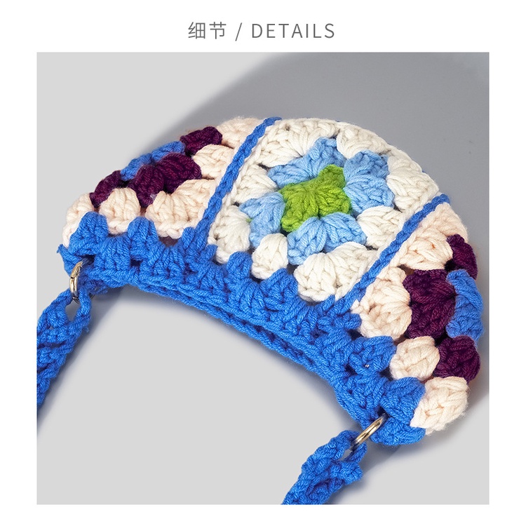 Túi Đeo Chéo Đựng Điện Thoại Đan Len Phong Cách Vintage Mới