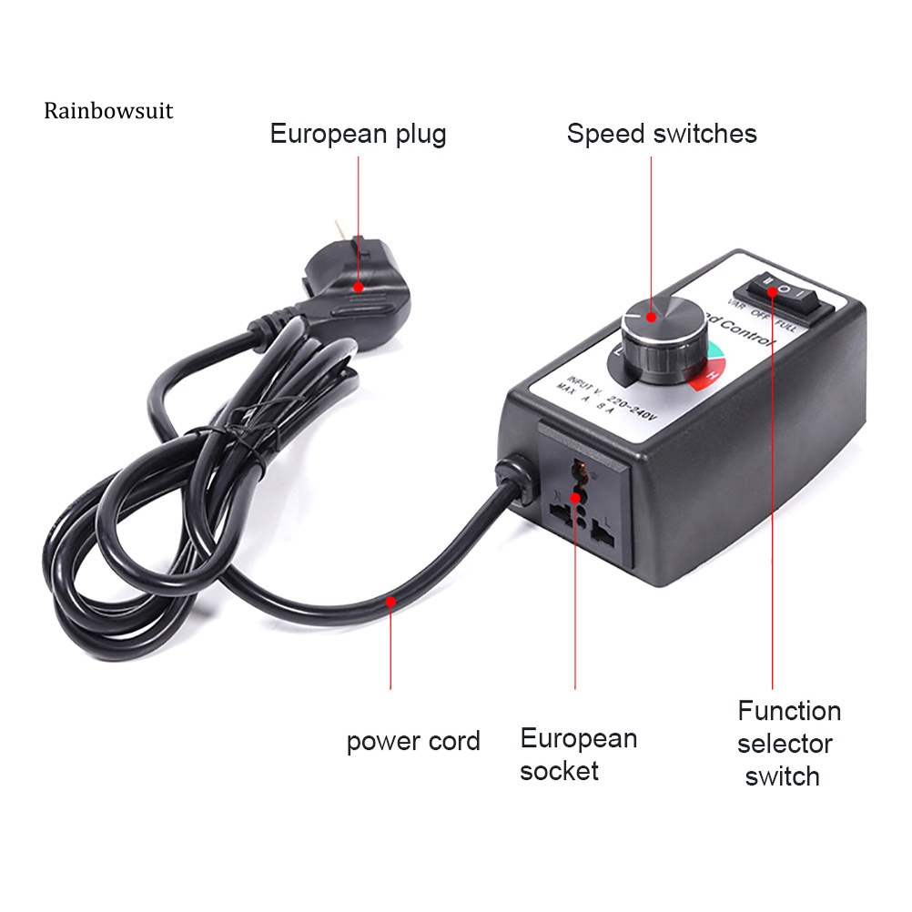 Bộ Điều Chỉnh Tốc Độ Động Cơ Điện Tử 220-240V 8A Cho Máy Bơm Đèn