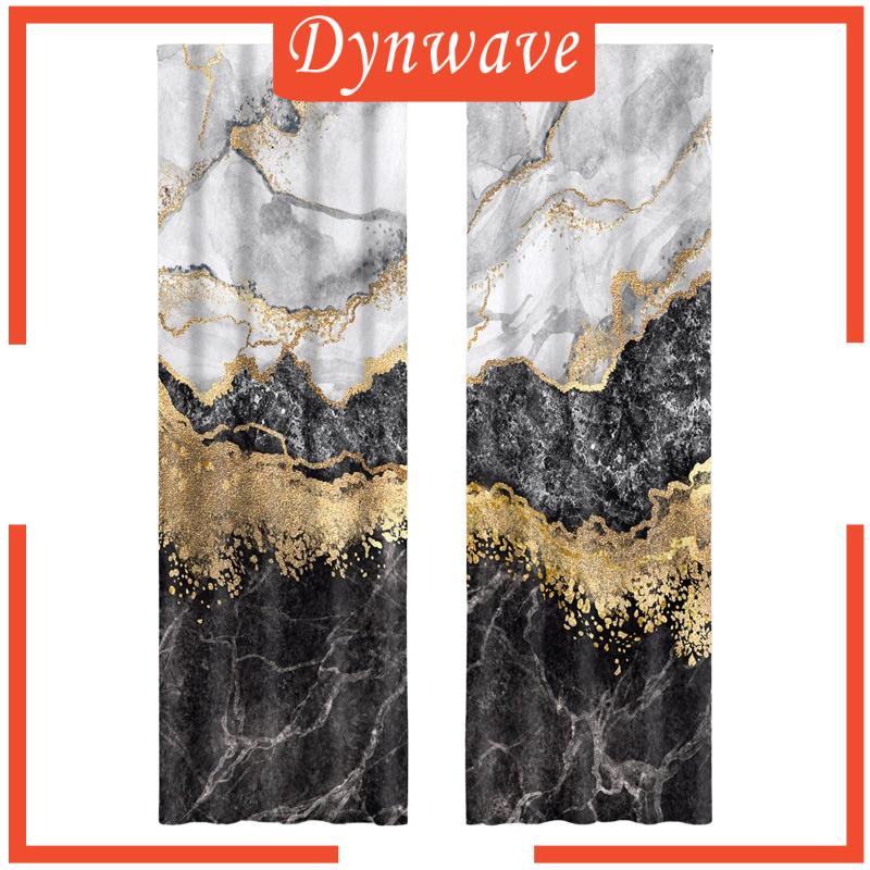 Set 2 Rèm Cửa Họa Tiết Đá Cẩm Thạch Hiện Đại Dành Cho Cửa Sổ / Quán Cà Phê