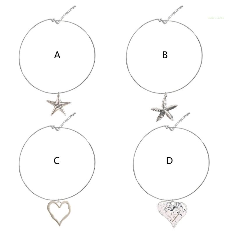 Vòng Cổ Choker Y2K Dây Đồng Mặt Sao Biển Cho Nữ