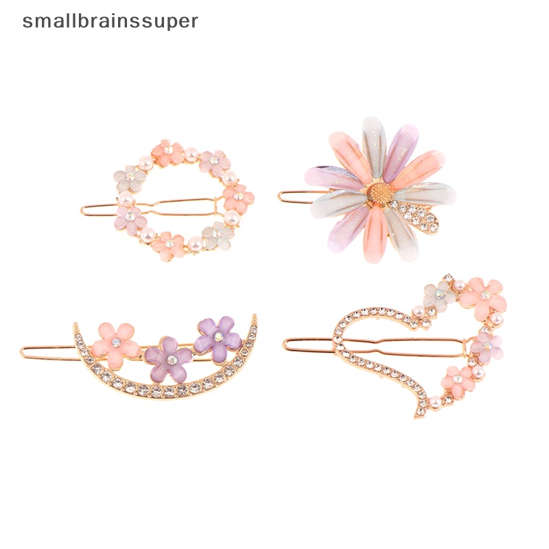 Kẹp Tóc Nhỏ Hình Hoa Mặt Trăng Đính Đá Cho Nữ SBS