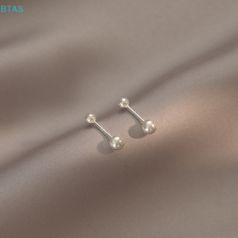 1 Cặp Bông Tai Dạng Xoắn Ốc Đính Hạt Bạc Đơn Giản Cho Nữ