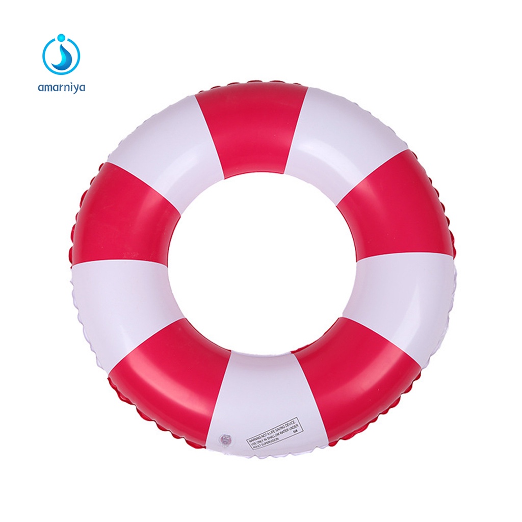 Phao Bơi Bơm Hơi Bằng PVC Dày Dặn Chống Lăn Họa Tiết Kẻ Sọc Nhiều Màu Sắc Cho Bé