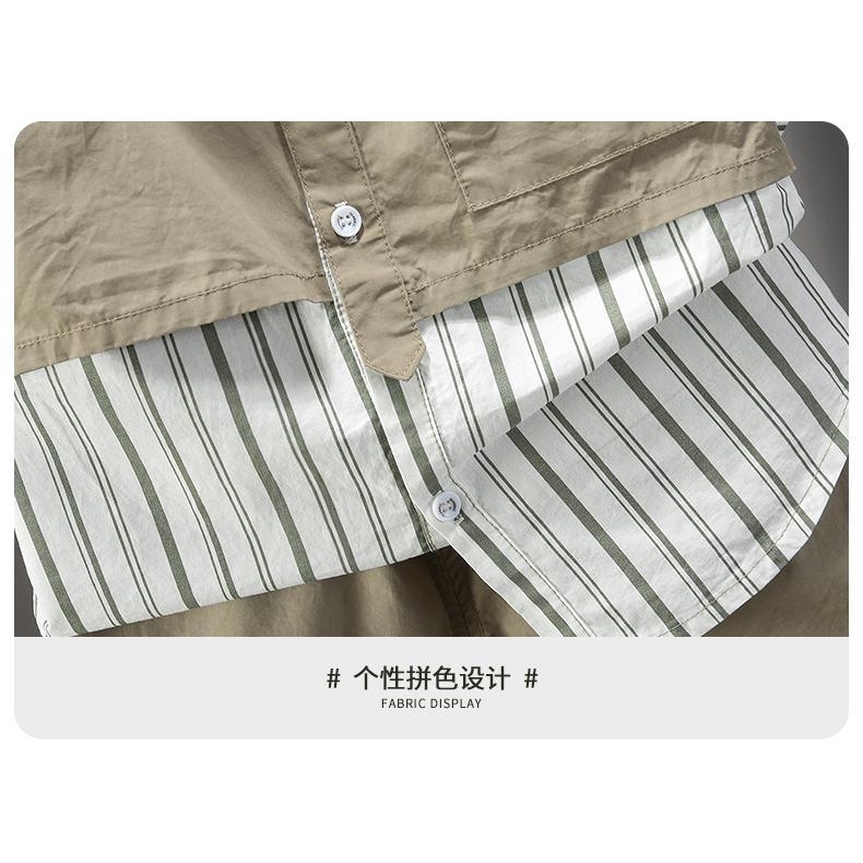 Bộ Áo Sơ Mi + Quần Thời Trang Mùa Hè Phong Cách Hàn Quốc Cho Bé Trai