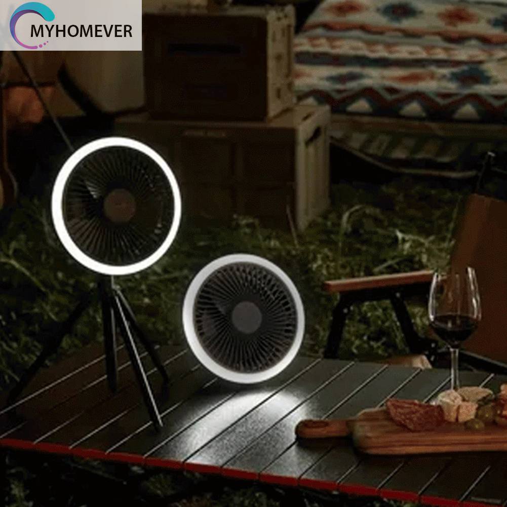 Quạt Cắm Trại 3 Tốc Độ 4000mAh / 10000mAh Có Thể Sạc Lại Bằng Cổng USB