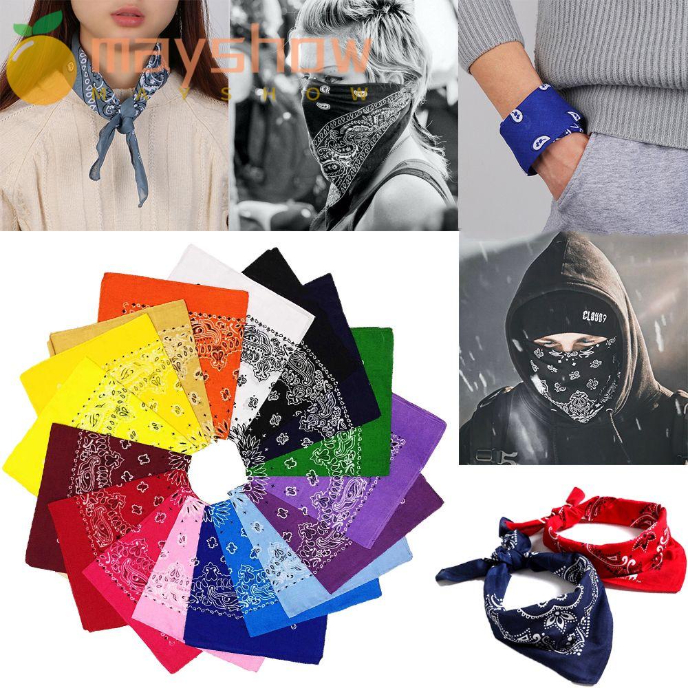 MAYSHOW Khăn Trùm Mặt Thể Thao Hình Vuông Họa Tiết Paisley