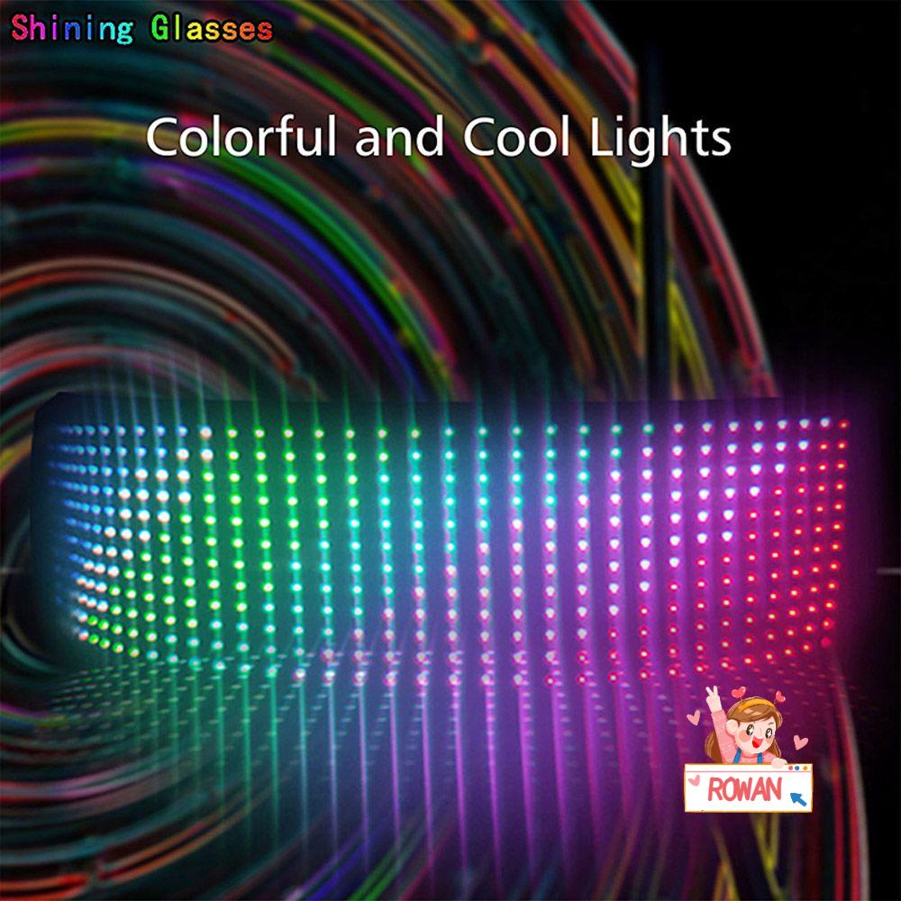 ROWANS Kính Mát Có Đèn Led Dạ Quang Độc Đáo Thời Trang