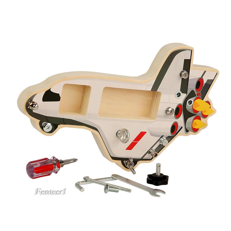 Bộ Tua Vít Bảng Hình Tàu Không Gian Montessori Cho Bé Trai Mầm Non