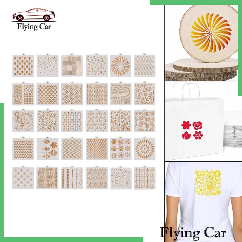 Bộ 30 Khuôn Cắt In Nổi Bằng Gỗ Dùng Trang Trí Tường DIY