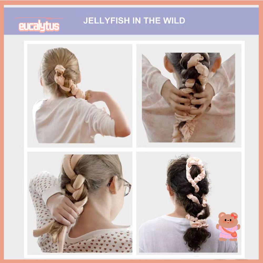 EUTUS Cây Uốn Tóc Bằng Ruy Băng Lụa Gợn Sóng Lớn Không Dùng Nhiệt Khi Ngủ