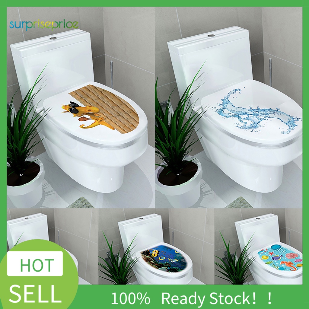 Miếng Dán Trang Trí Toilet Chống Thấm Nước Họa Tiết Hoạt Hình Xinh Xắn