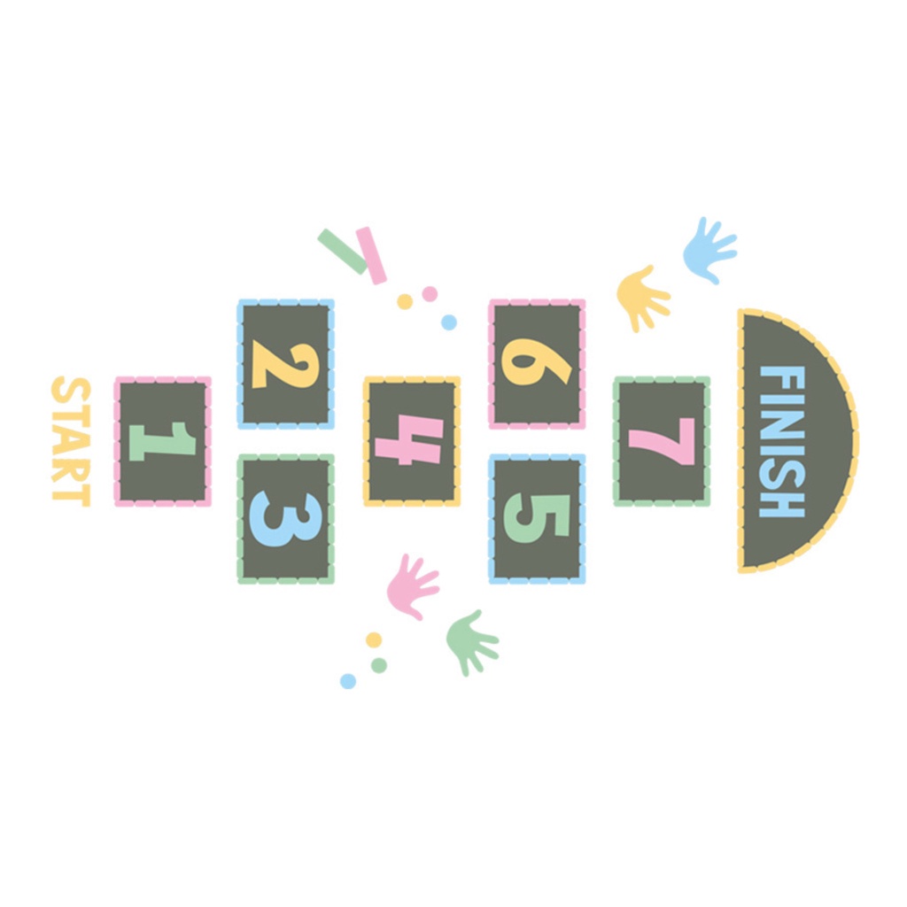 1 Bộ Miếng Dán Sàn Nhà Chống Nước Tự Dính Hình Hoạt Hình Vui Nhộn