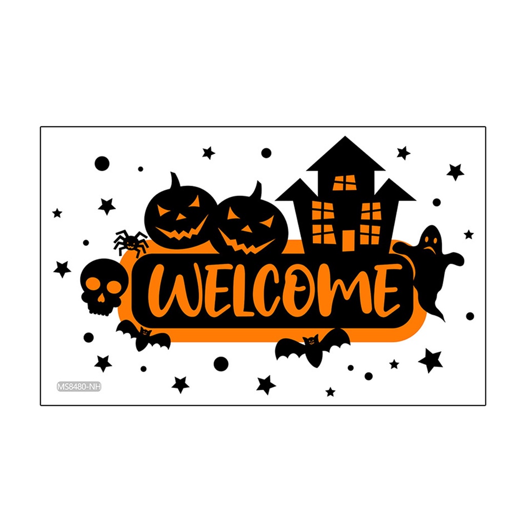 (Bất Ngờ) Nhãn Dán Tường Cửa Sổ Tự Dính Hình Bí Ngô Halloween Có Thể Tháo Rời Dễ Dàng Trang Trí Tiệc Tùng