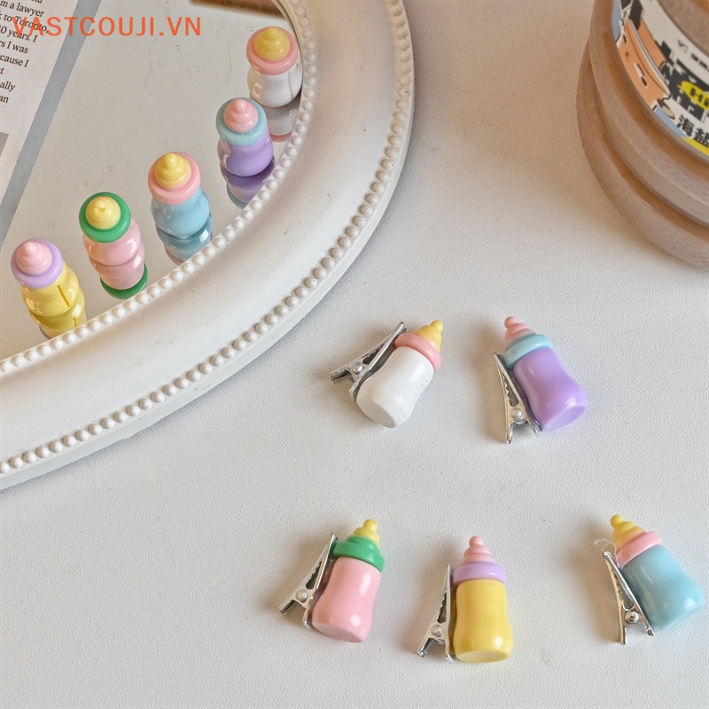 Kẹp Tóc Hình Bình Sữa Nhỏ Dễ Thương Thời Trang Cho Nữ