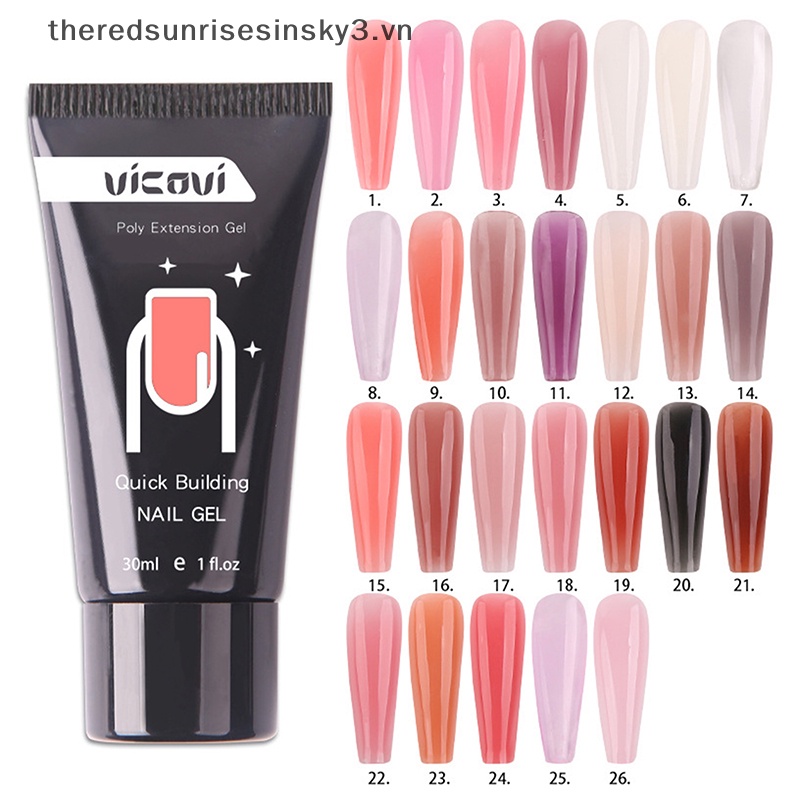 Gel Poly Acrylic Trong Suốt Nối Dài Móng Tay Nhanh Chóng 15ml