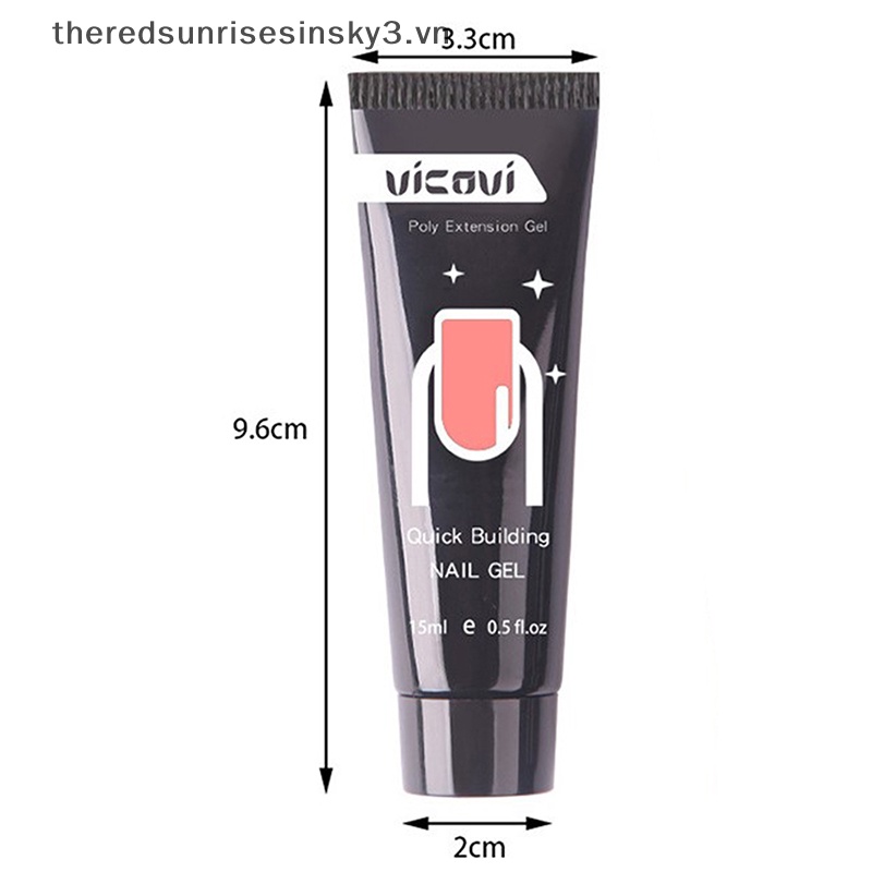 Gel Poly Acrylic Trong Suốt Nối Dài Móng Tay Nhanh Chóng 15ml