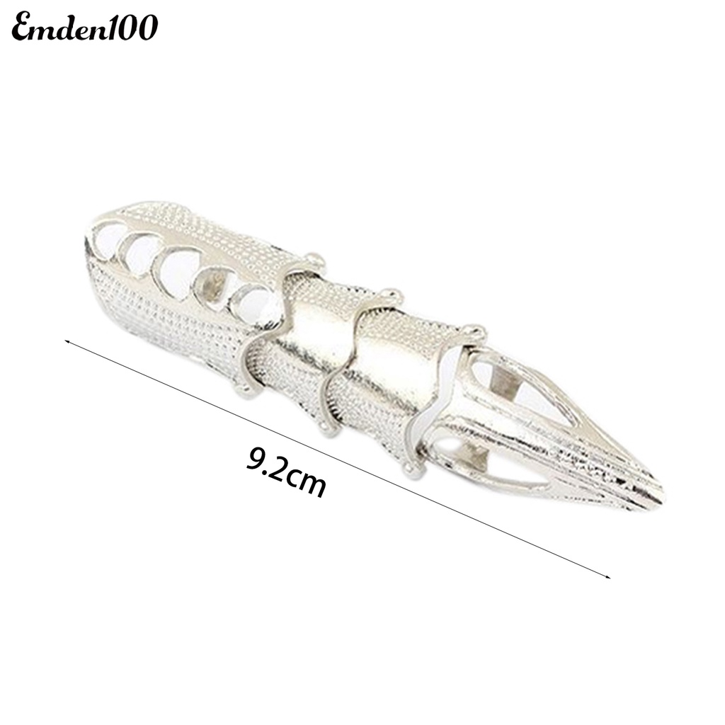 [EMDEN] Nhẫn Đeo Khớp Ngón Tay Bản To Có Thể Điều Chỉnh Phong Cách Punk Gothic Cho Cospaly