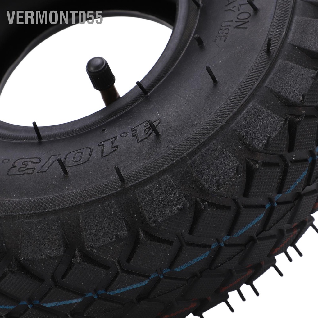 Vermont055 Bộ săm lốp xe Scooter 4.10/3.50‑4 ngoài dày có van uốn cho điện