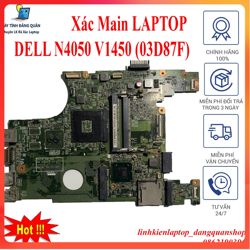 Xác Main LAPTOP  DELL N4050 V1450  Lấy Linh Kiện