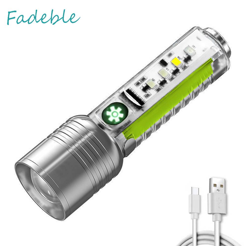 Đèn Pin XHP50 500mAh 800LM Sạc USB Type-C Chống Thấm Nước Tiện Dụng