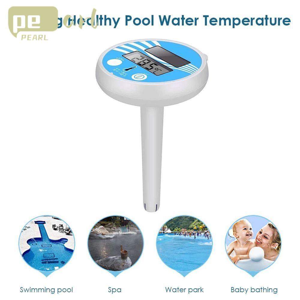 PEARLVN Nhiệt Kế Kỹ Thuật Số Nổi Trên Mặt Nước Bằng ABS Chống Thấm Nước Màn Hình LCD Cho Bể bơi