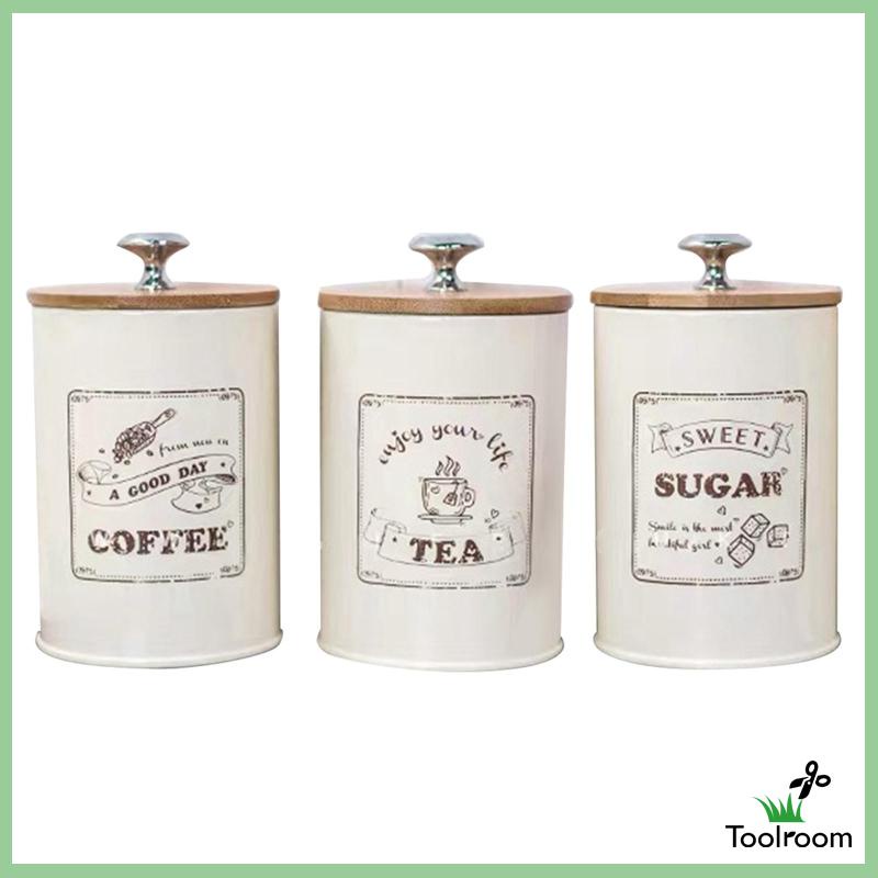 Set 3 Hũ Đựng Hạt Cà Phê / Đường Tiện Dụng Cho Nhà Bếp