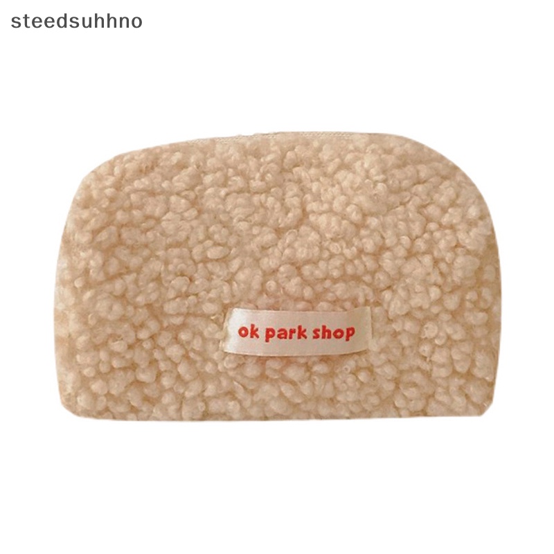 Túi Đựng Bút Chì / Đồ Trang Điểm Bằng Lông Nhung Có Khóa Kéo hhno