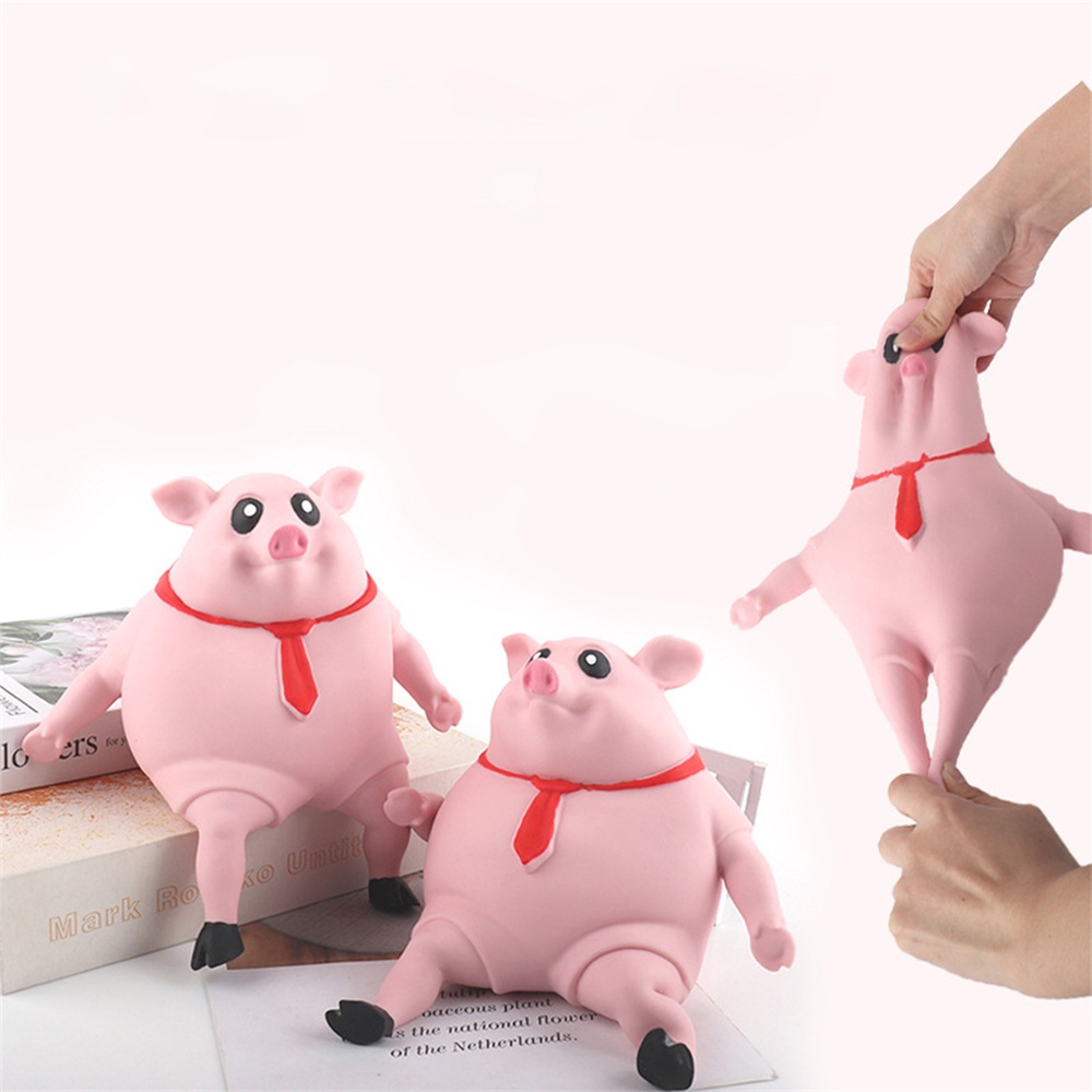 Đồ Chơi Bóp Giảm Căng Thẳng Hình Chú Heo Màu Hồng Dễ Thương