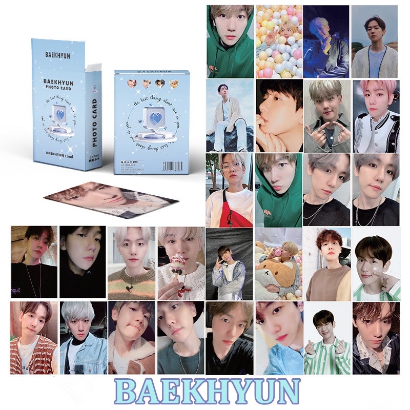 EXO BAEKHYUN Sehun Card Set 50 Tấm Thẻ Ảnh Kpop Lomo Card Hình Nhóm Nhạc