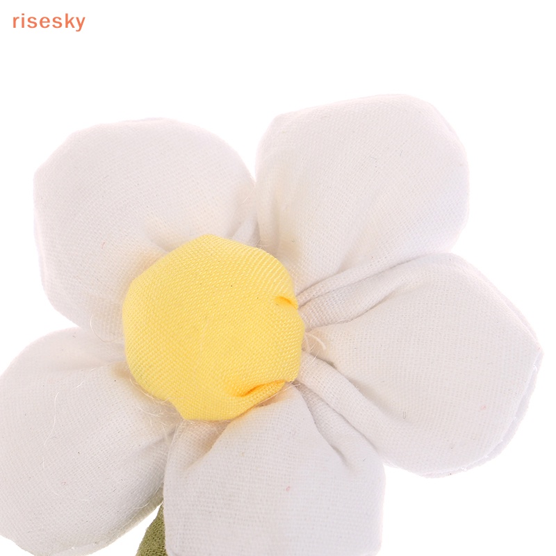 Kẹp Tóc Hình Hoa Năm Cánh Bằng Vải Cotton Phối Lông Dễ Thương