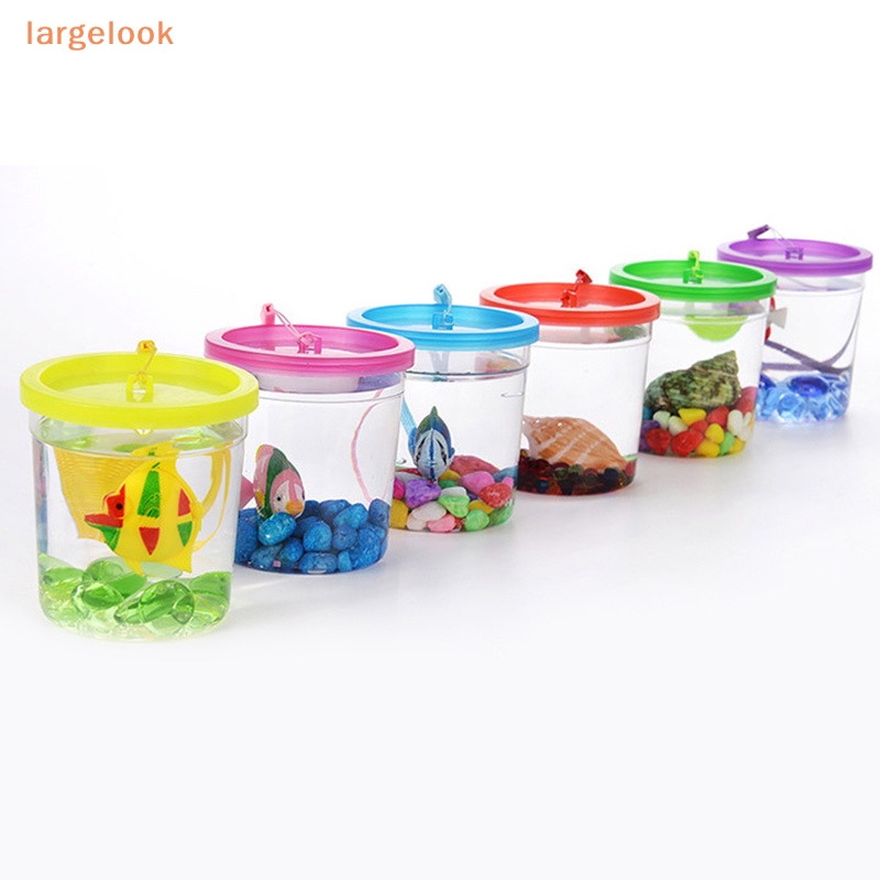 Set 10 Bình Đựng Nước Mini Bằng Nhựa Trong Suốt Hình Chú Rùa Có Nắp Dây Treo Tiện Dụng