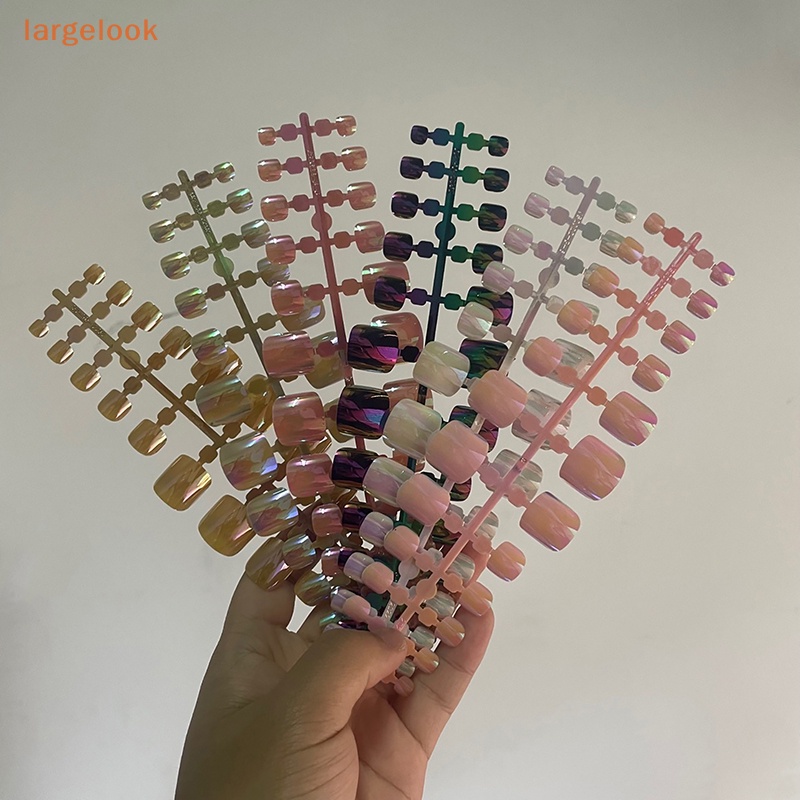 Móng Chân Giả [Lớn] Điện Cực Nhấn Mặt Sáng Có Thể Tháo Rời Kèm Keo Dán Toàn Diện