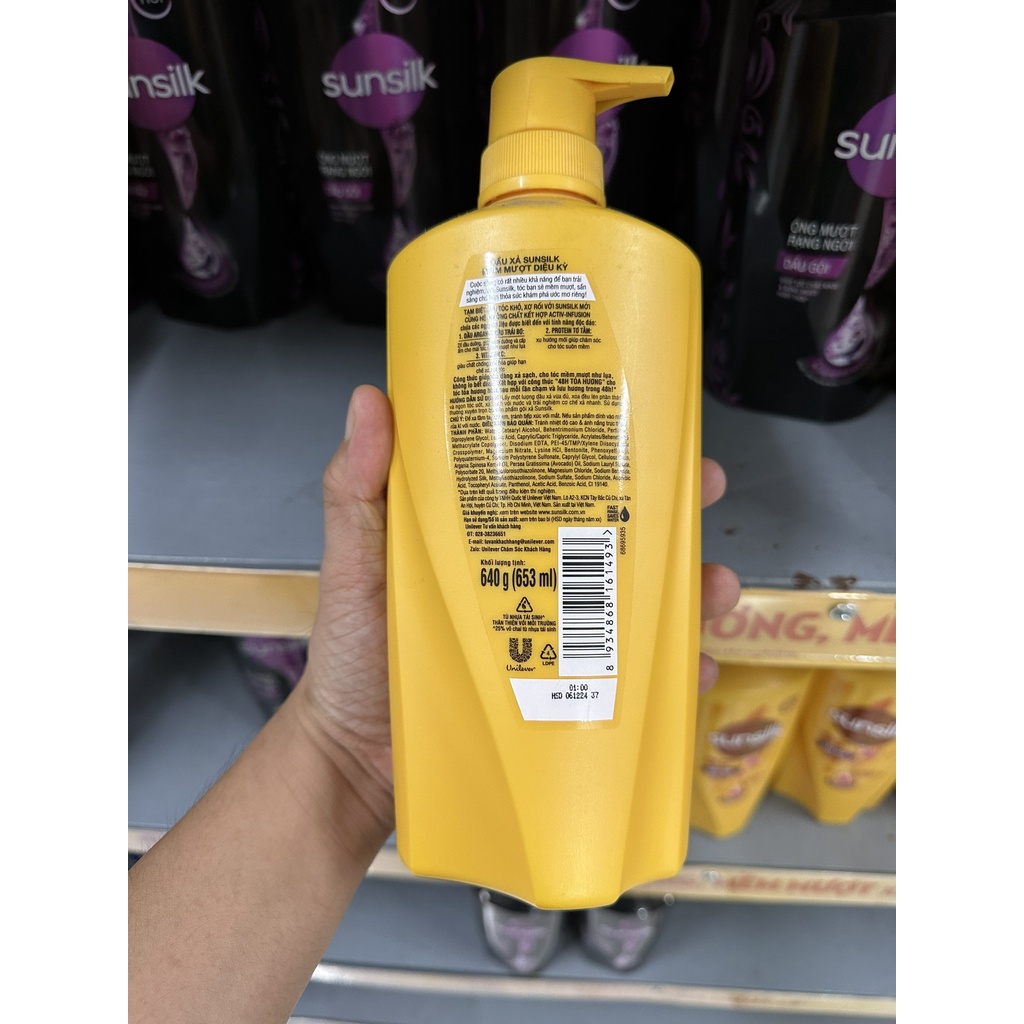 Dầu Xả SUNSILK Mềm Mượt Diệu Kỳ 640g