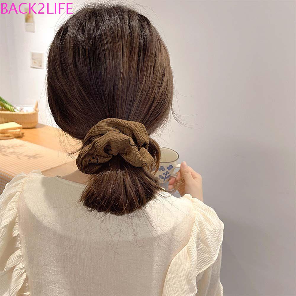 BACK2LIFE Dây Buộc Tóc Hình Mặt Cười Đơn Giản Thời Trang Hàn Quốc Cho Nữ