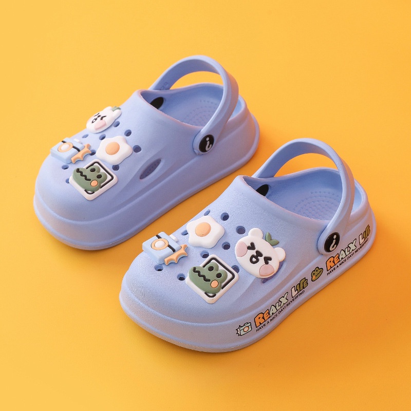 AYUER Xăng đan Chống Trượt Họa Tiết Thỏ Hoạt Hình Dễ Thương Cho Ba Mẹ Và Bé