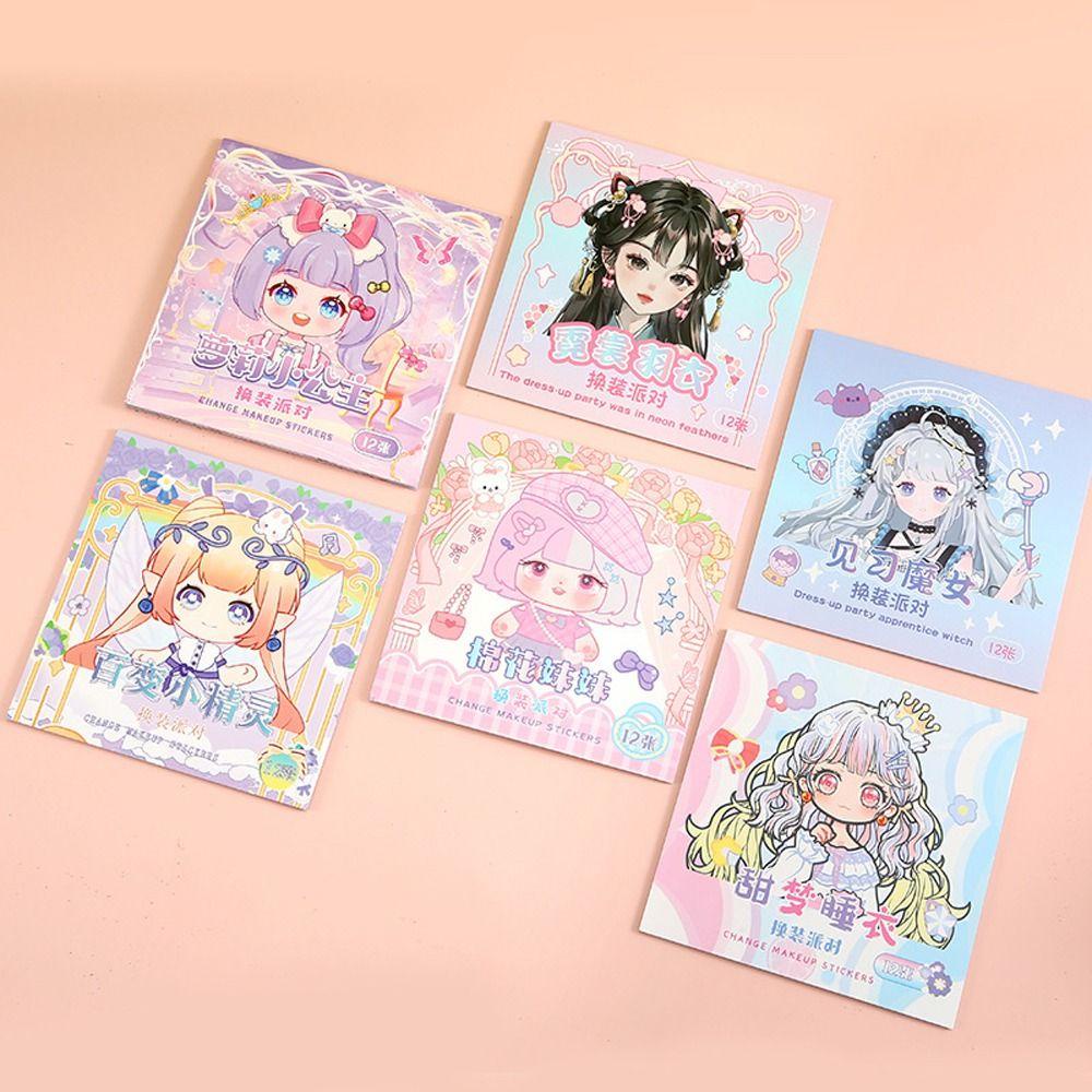 LANFY Sticker Dán Trang Trí Sách Hình Khuôn Mặt Vui Nhộn DIY