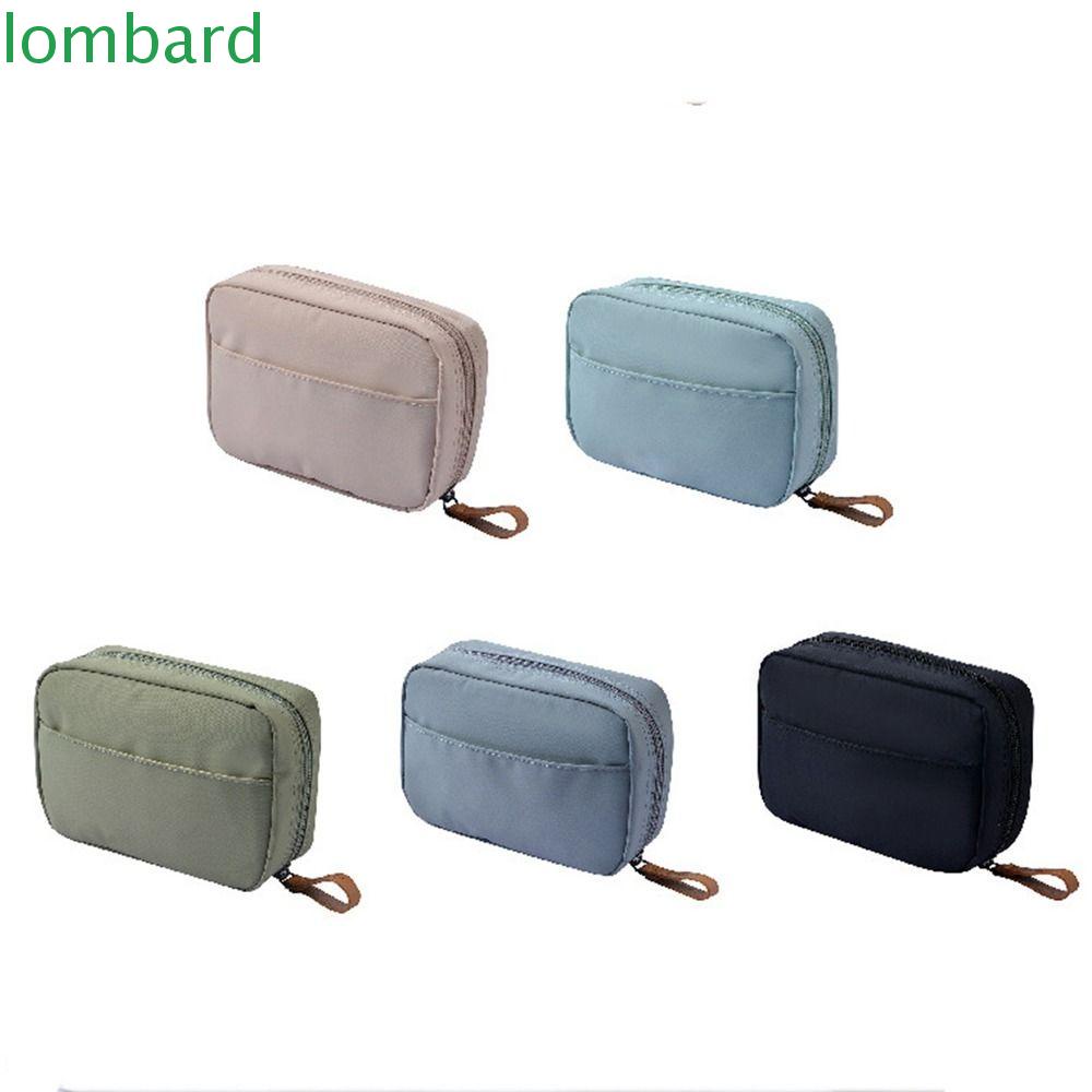 LOMBARD Túi Đựng Mỹ Phẩm Hình Vuông Cỡ Lớn Màu Sắc Kem Phong Cách Hàn Quốc Tiện Dụng Mang Theo Du Lịch