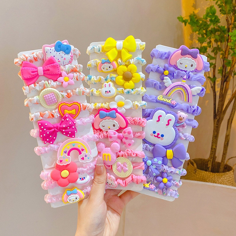 Dây buộc tóc JOYNCLEON cao su họa tiết hoạt hình dễ thương cho bé gái