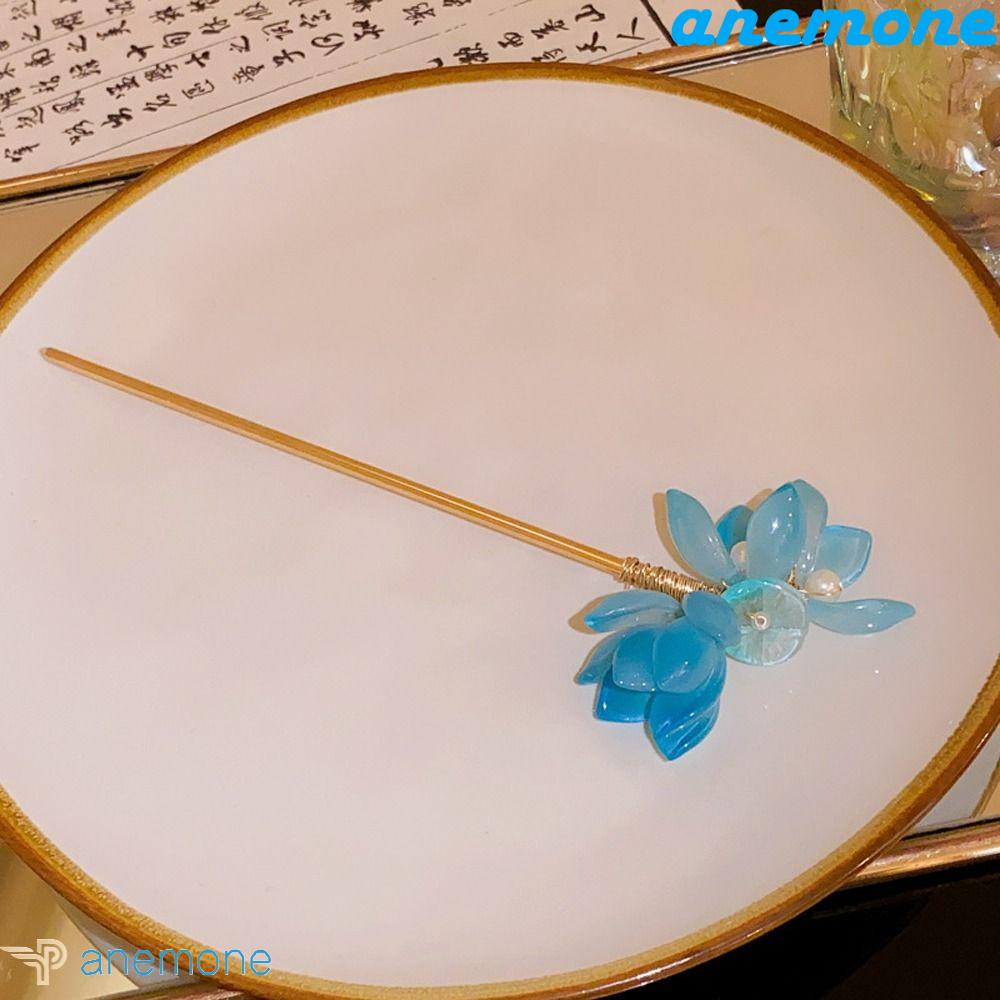 ANEMONE Trâm Cài Tóc Bằng Acrylic Tráng Men Phong Cách Cổ Điển Cho Nữ