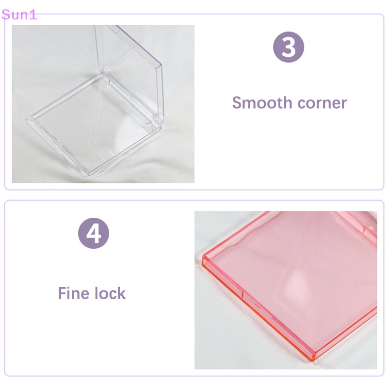 Set 5 Hộp Nhựa PP Trong Suốt Mini Đựng Mi Giả Tái Sử Dụng Tiện Lợi