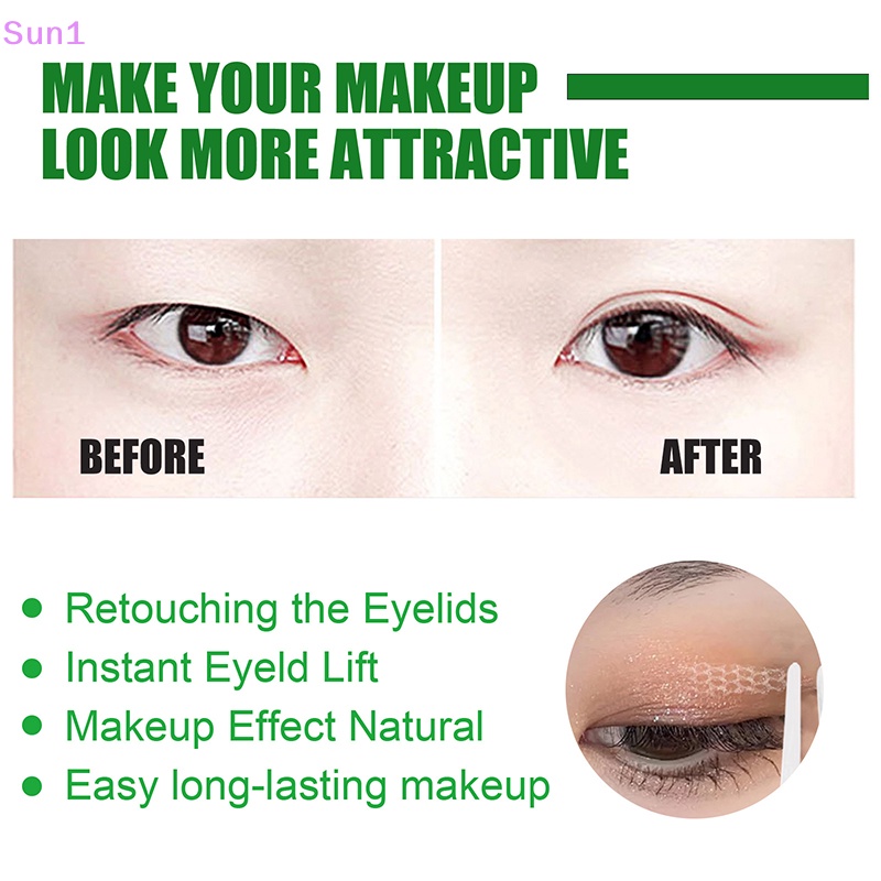 Set 1 &gt; 396 Cặp Miếng Dán Kích Mí Tự Dính Thiết Kế Trong Suốt Tiện Dụng