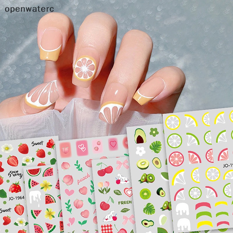 Miếng Dán Trang Trí Móng Tay 3D Hình Trái Cây Xinh Xắn