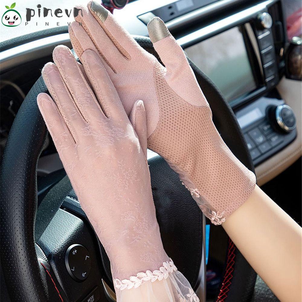 PINEVN Găng Tay Lái Xe Phối Ren Thời Trang Mùa Hè Dành Cho Nữ