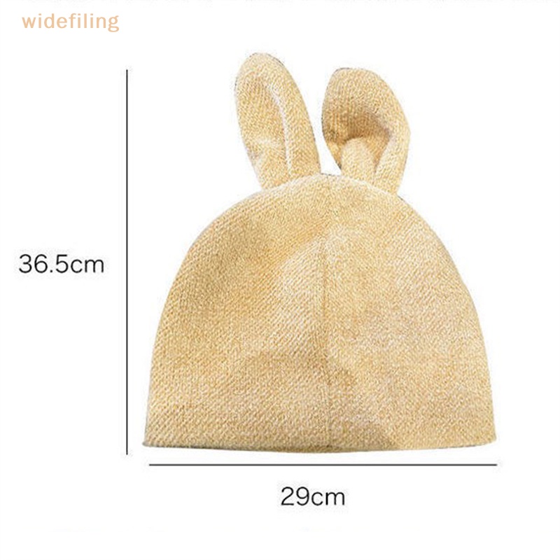 Mũ Len Beanie Đính Tai Thỏ Dễ Thương Cho Nữ