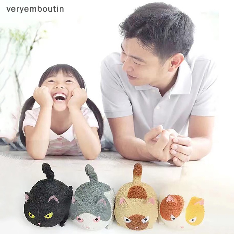 Đồ Chơi Nắn Bóp Đàn Hồi Giảm Stress Hình Mèo Hoạt Hình