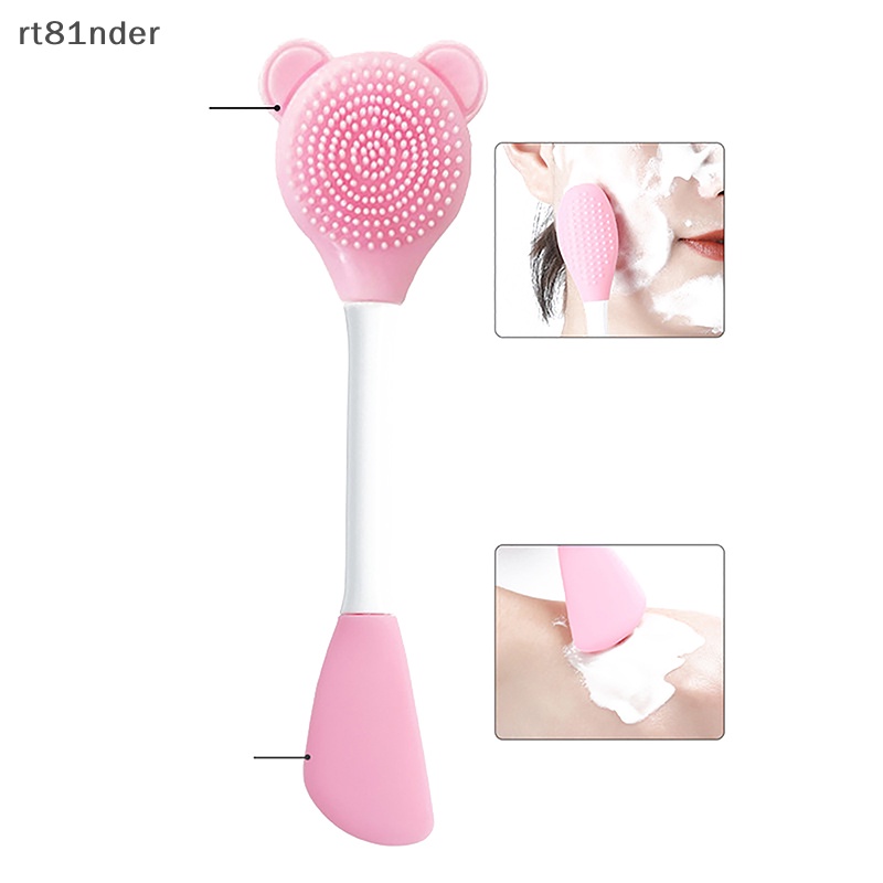 Cọ Đắp Mặt Nạ Silicone Hai Đầu Loại Bỏ Mụn Đầu Đen Có Thể Tái Sử Dụng