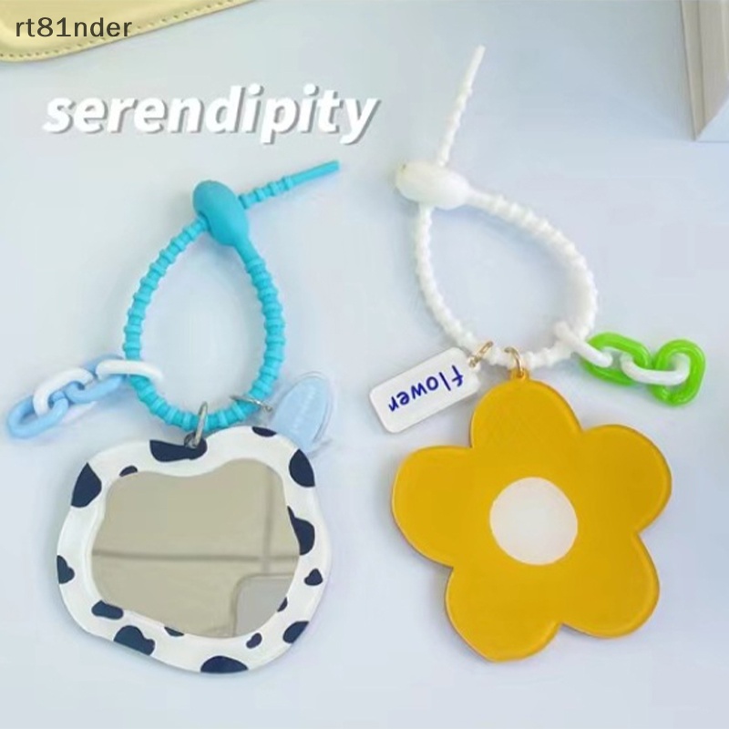 Rt Gương Trang Điểm Nhỏ Hình Hoa Tulip Kèm Móc Khóa Hoạt Hình Dễ Thương Cho Nữ