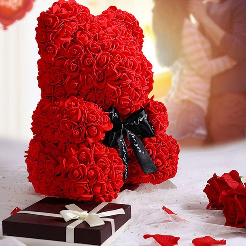 YIYU Gấu Bông 18 / 25 / 30CM Họa Tiết Hoa Hồng Cao Cấp Nhiều Màu Dễ Thương Cho Nữ